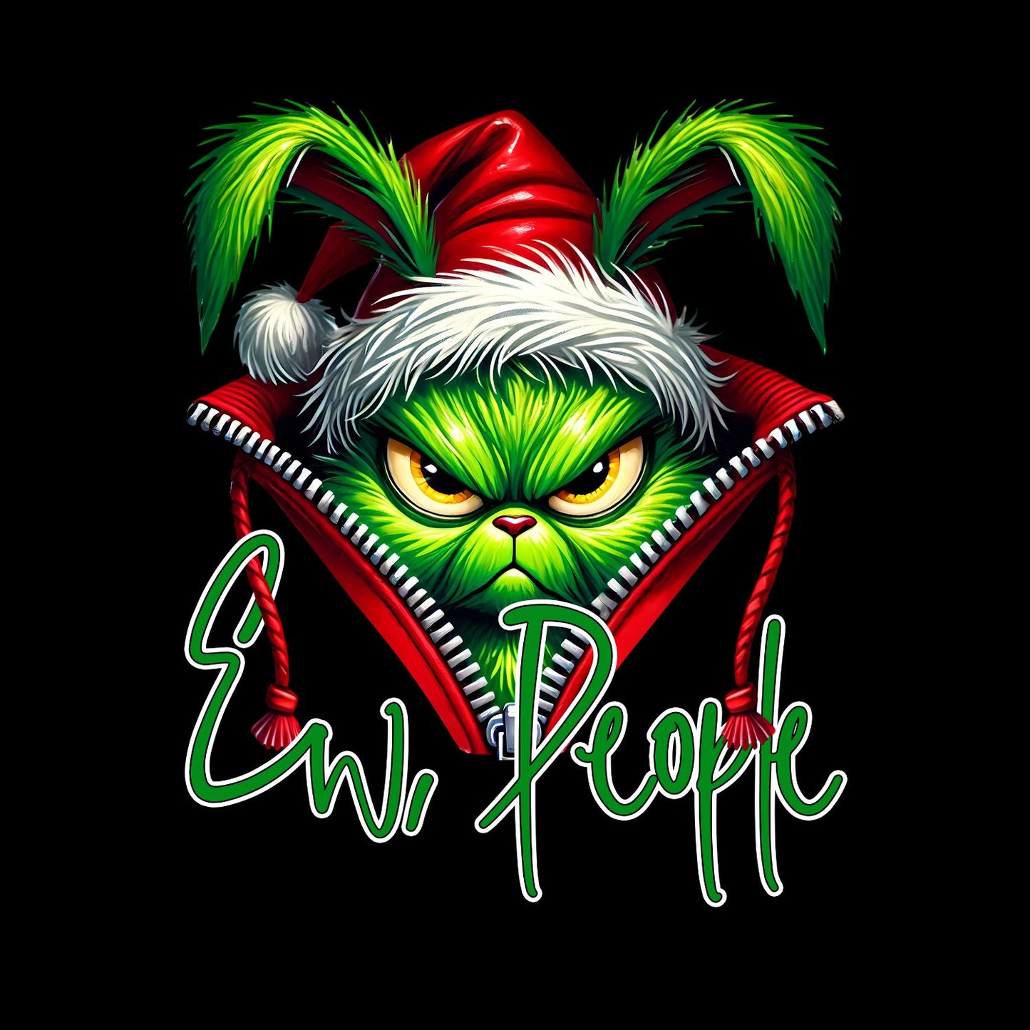 Ew People Santa Dog Christmas T-Shirt | Xmas Graphic Tee | Funny Shirt