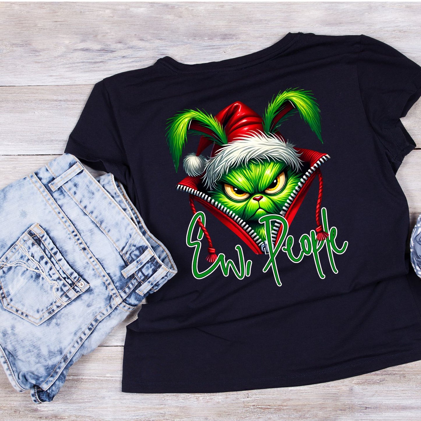 Ew People Santa Dog Christmas T-Shirt | Xmas Graphic Tee | Funny Shirt