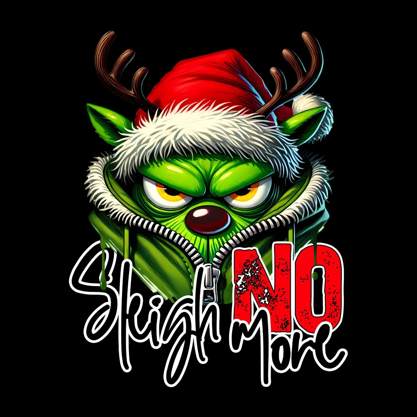 Sleigh No More Santa Reindeer Christmas T-Shirt | Xmas Graphic Tee | Funny Shirt
