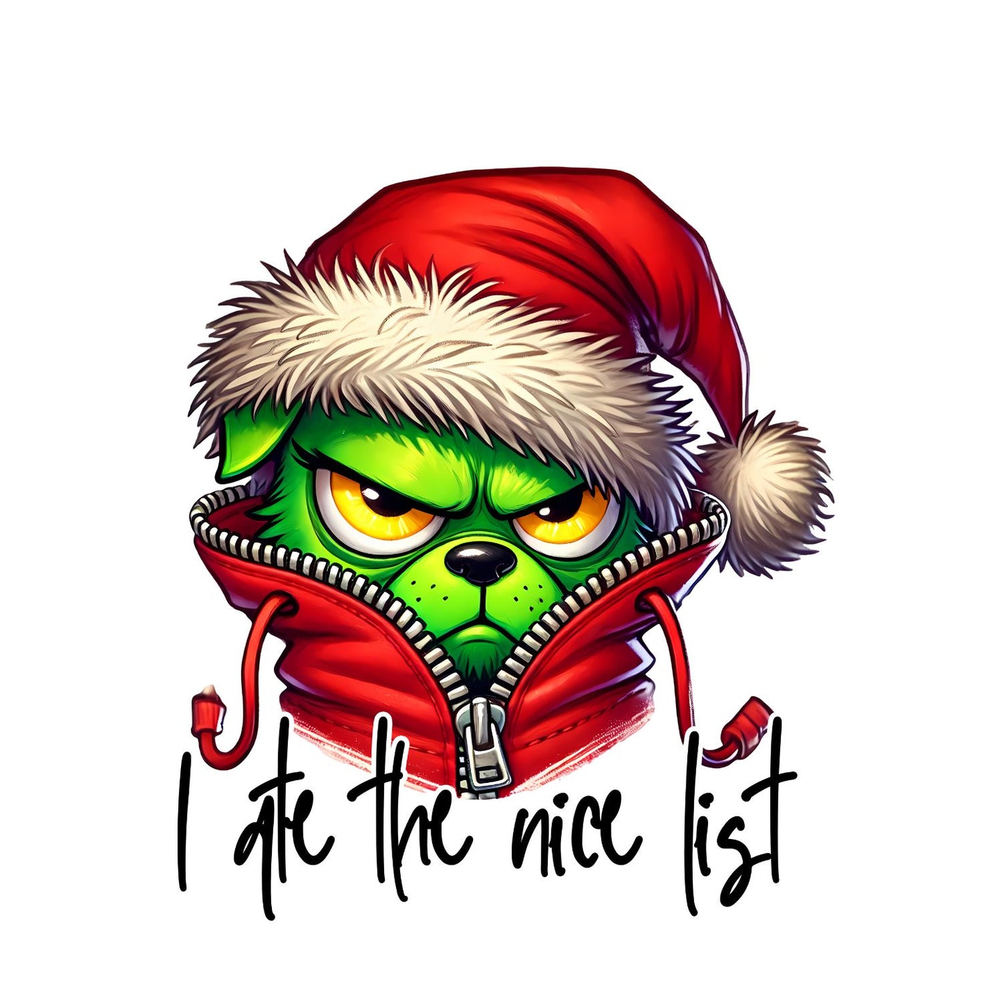 I Ate The Nice List Dog Santa Christmas T-Shirt | Xmas Graphic Tee | Funny Shirt