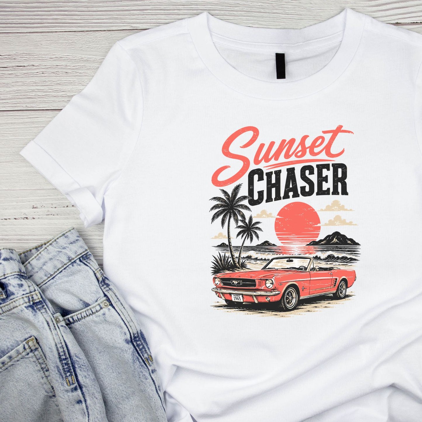 Sunset Chaser T-Shirt |Vintage Car Graphic Tee | Funny Shirt