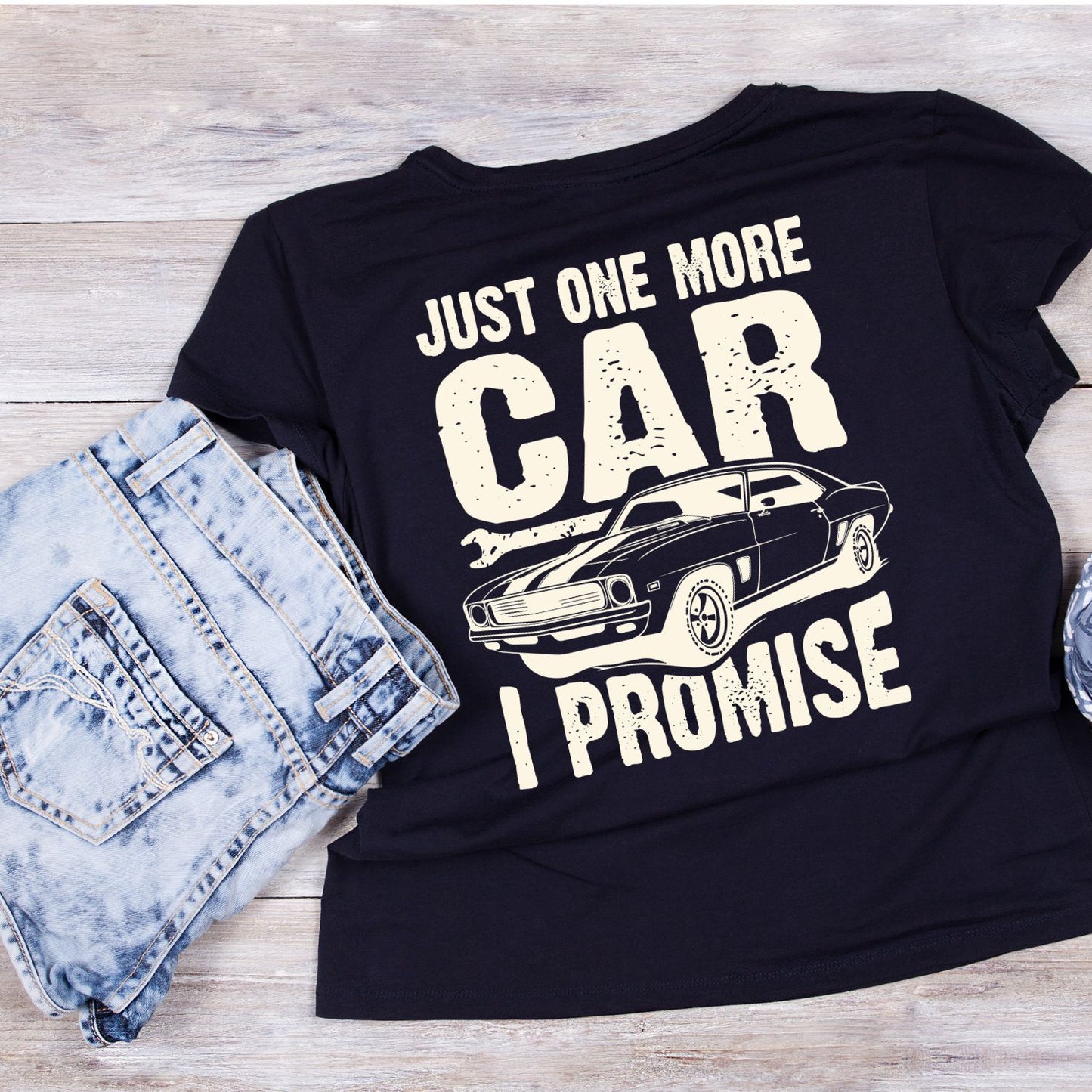 Just One More Car I Promise T-Shirt | Graphic Tee | Vintage Car Shirt