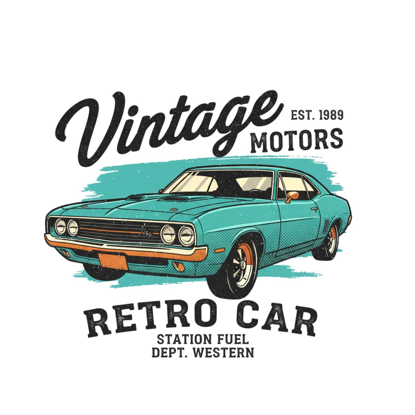 Vintage Motors Retro Car T-Shirt |Vintage Car Graphic Tee | Funny Shirt