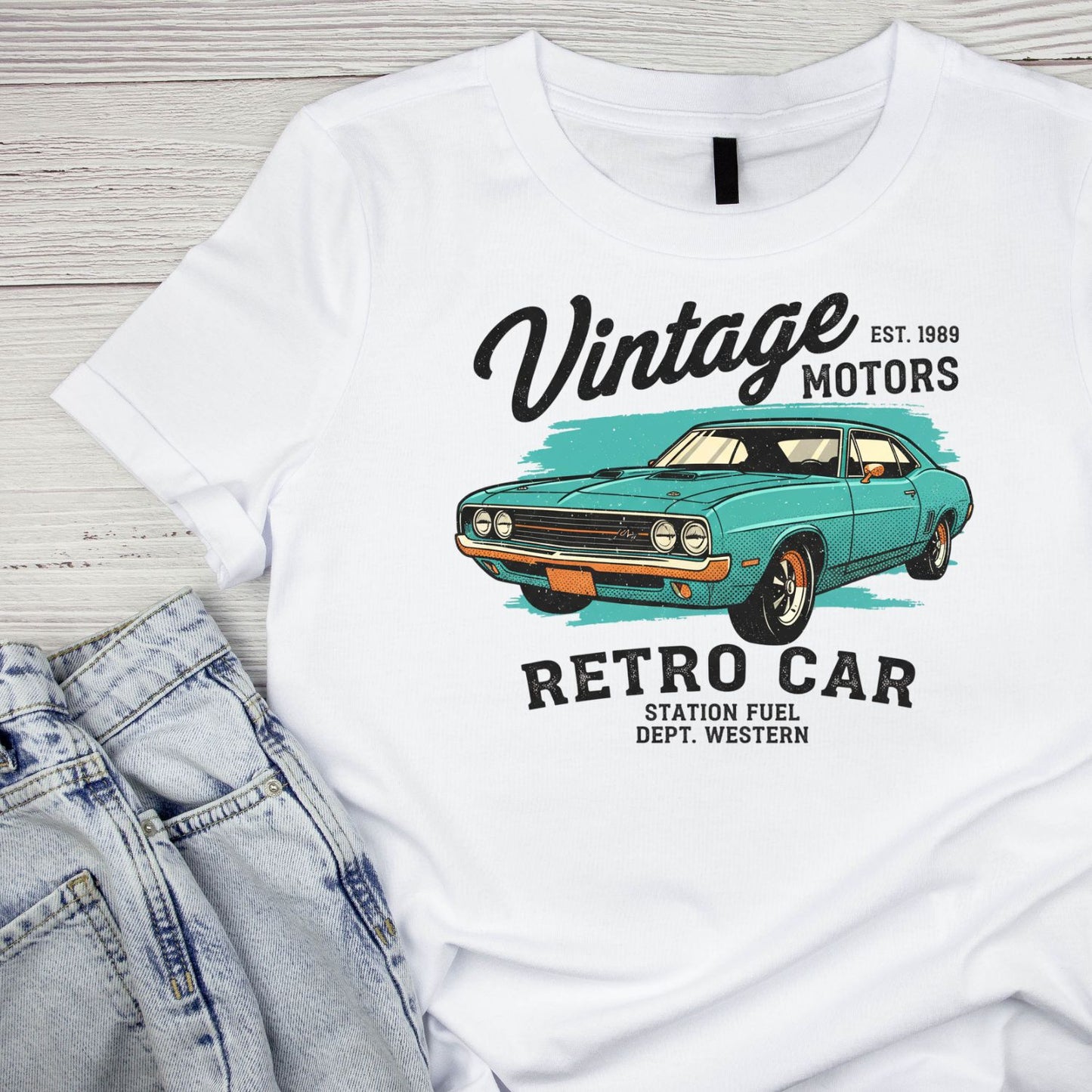 Vintage Motors Retro Car T-Shirt |Vintage Car Graphic Tee | Funny Shirt