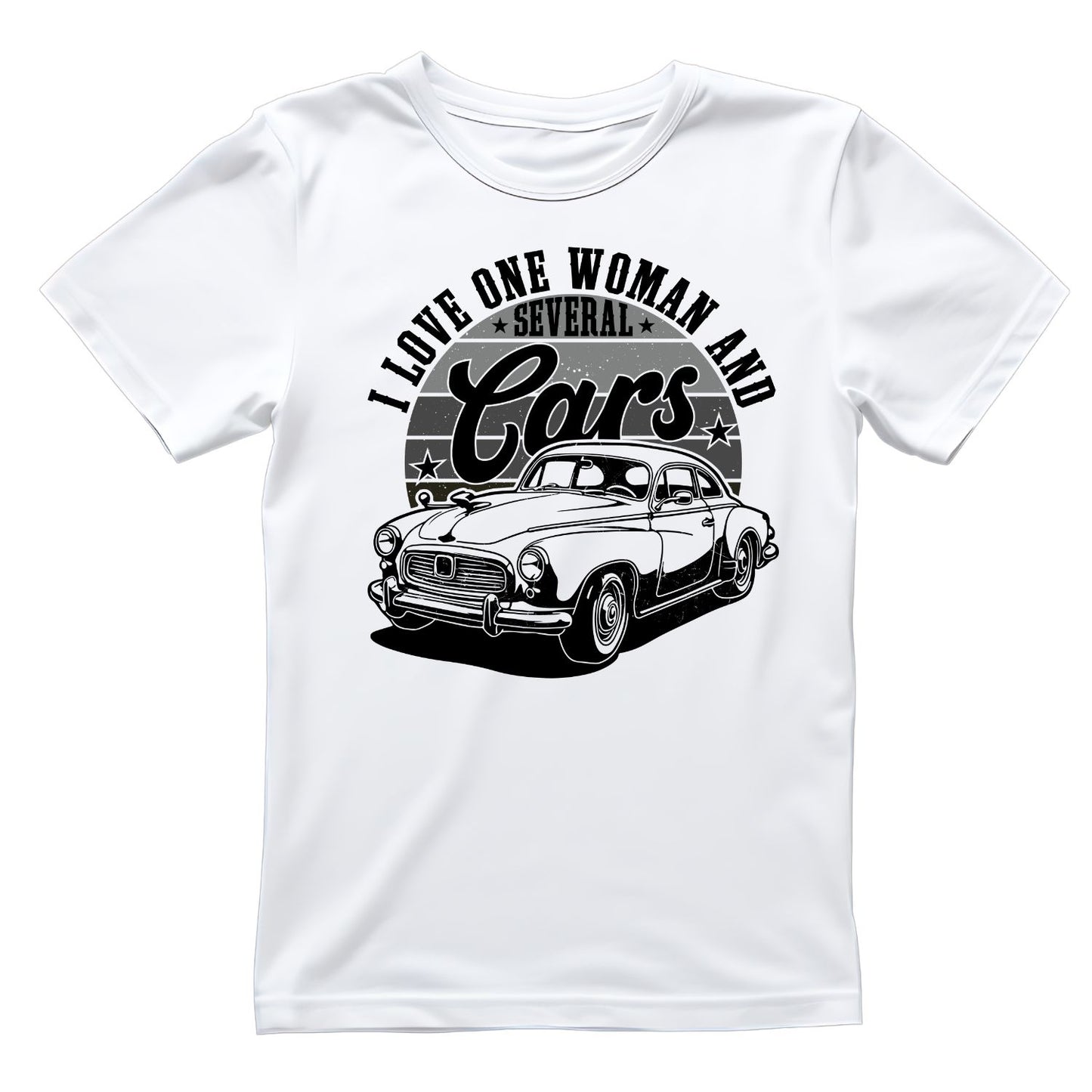 I Love One Woman And Cats T-Shirt |Vintage Car Graphic Tee | Funny Shirt
