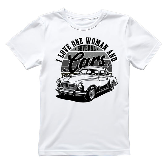 I Love One Woman And Cats T-Shirt |Vintage Car Graphic Tee | Funny Shirt