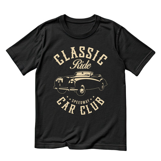 Classic Ride Speedway Car Club T-Shirt | Vintage Car Graphic Tee | Shirt