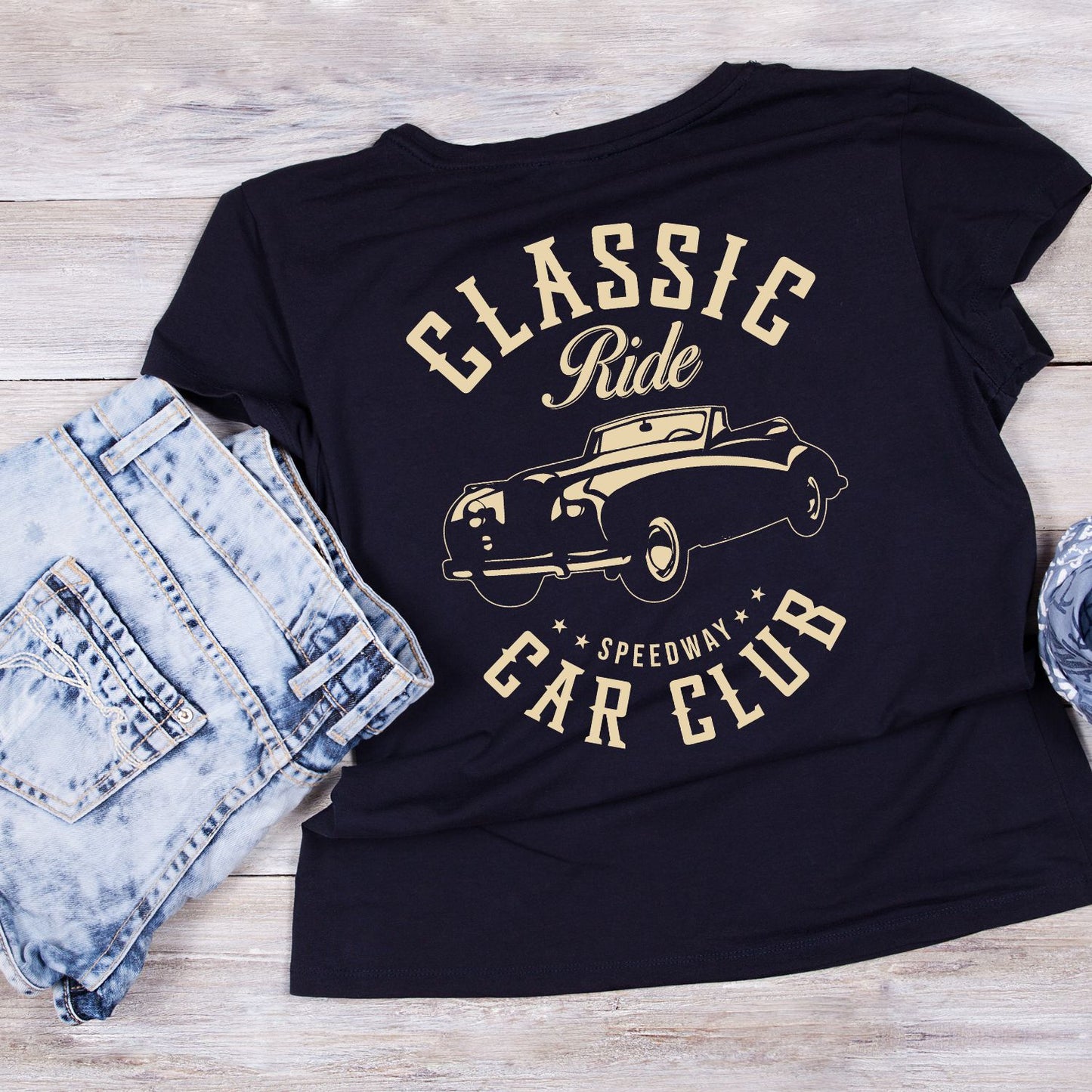 Classic Ride Speedway Car Club T-Shirt | Vintage Car Graphic Tee | Shirt