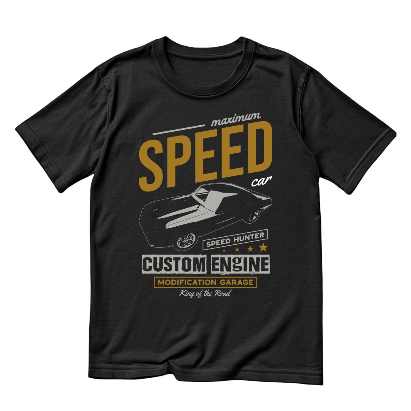 Maximum Speed Car Custom Engine T-Shirt | Vintage Car Graphic Tee | Shirt