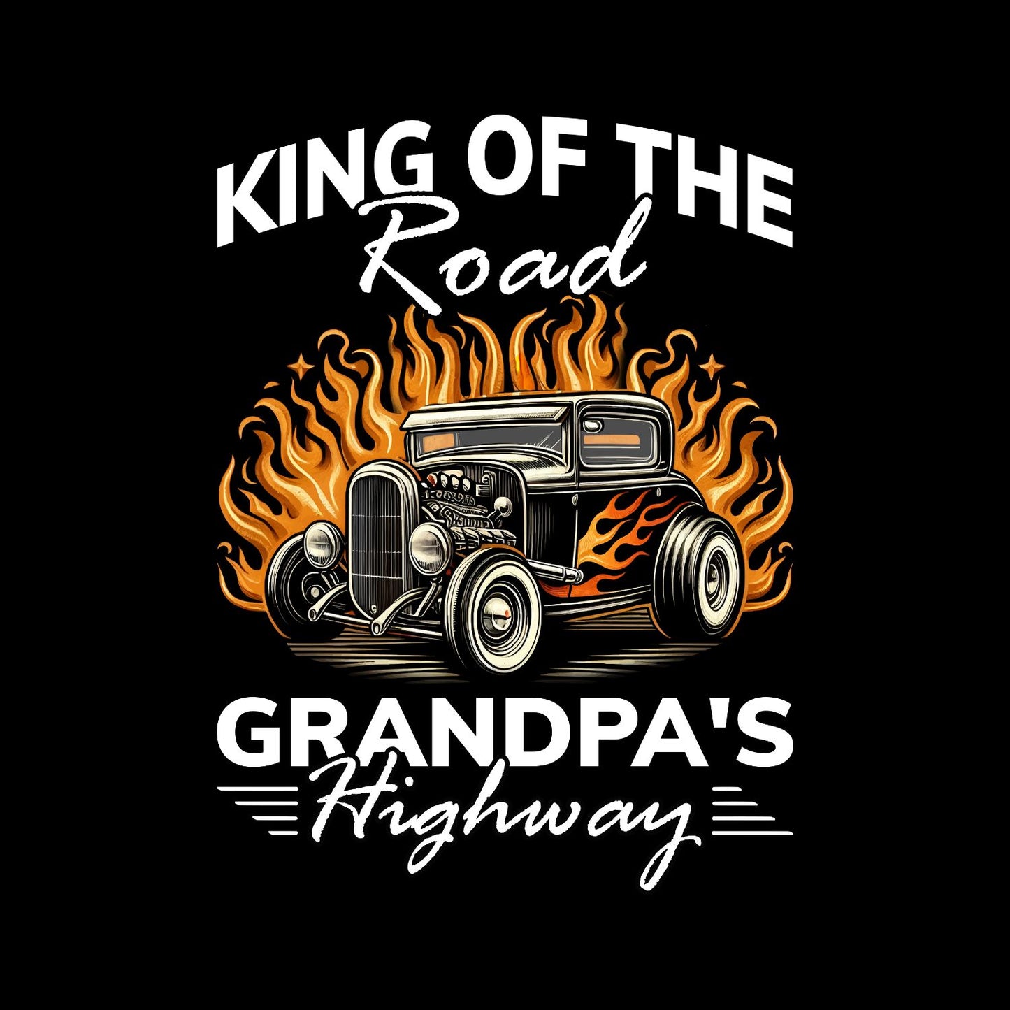 King of The Road Grandpa’s Highway T-Shirt | Car Graphic Tee | Vintage Shirt