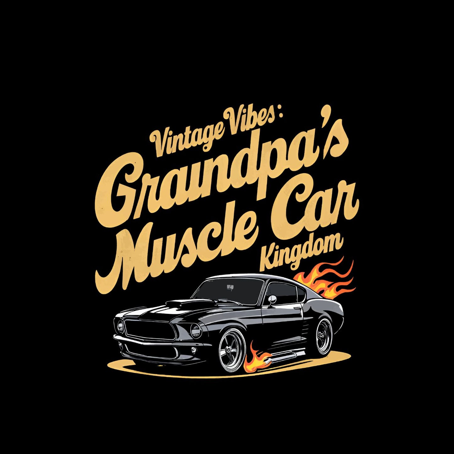 Vintage Vibe: Grandpa’s Muscle Car Kingdom T-Shirt | Car Graphic Tee | Vintage Shirt