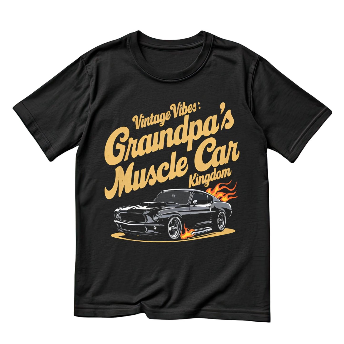 Vintage Vibe: Grandpa’s Muscle Car Kingdom T-Shirt | Car Graphic Tee | Vintage Shirt