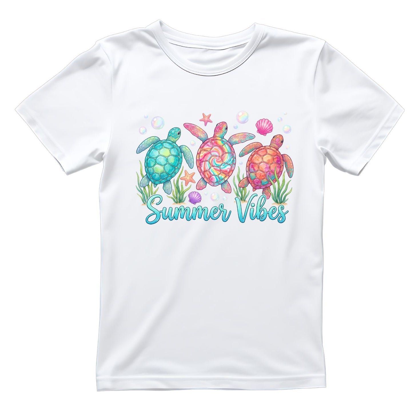 Sea Turtles Summer Vibes T-Shirt | Summer Graphic Tee | Beach Shirt