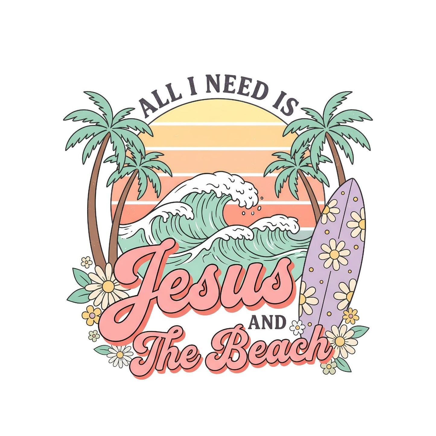 All I Need Is Jesus And The Beach T-Shirt | Summer Graphic Tee | Shirt