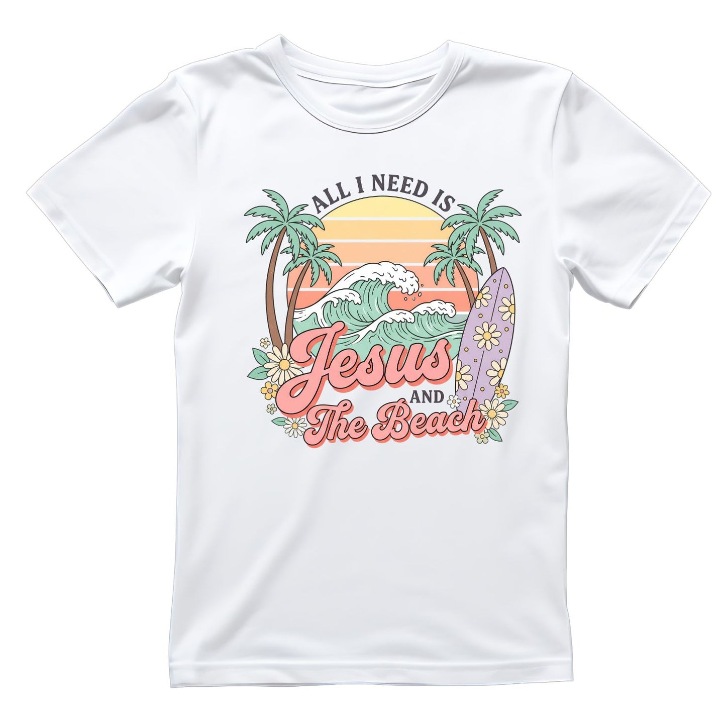 All I Need Is Jesus And The Beach T-Shirt | Summer Graphic Tee | Shirt