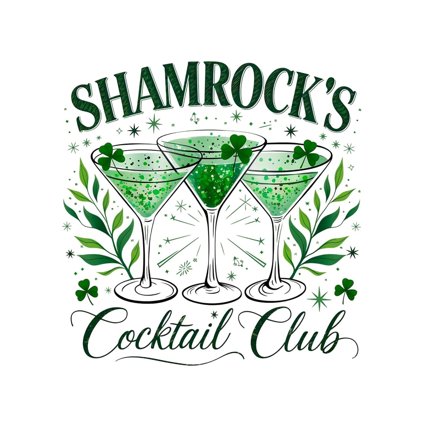 Shamrock’s Cocktail Club T-shirt |  St. Patrick’s Day | Drinks | Girls Night out