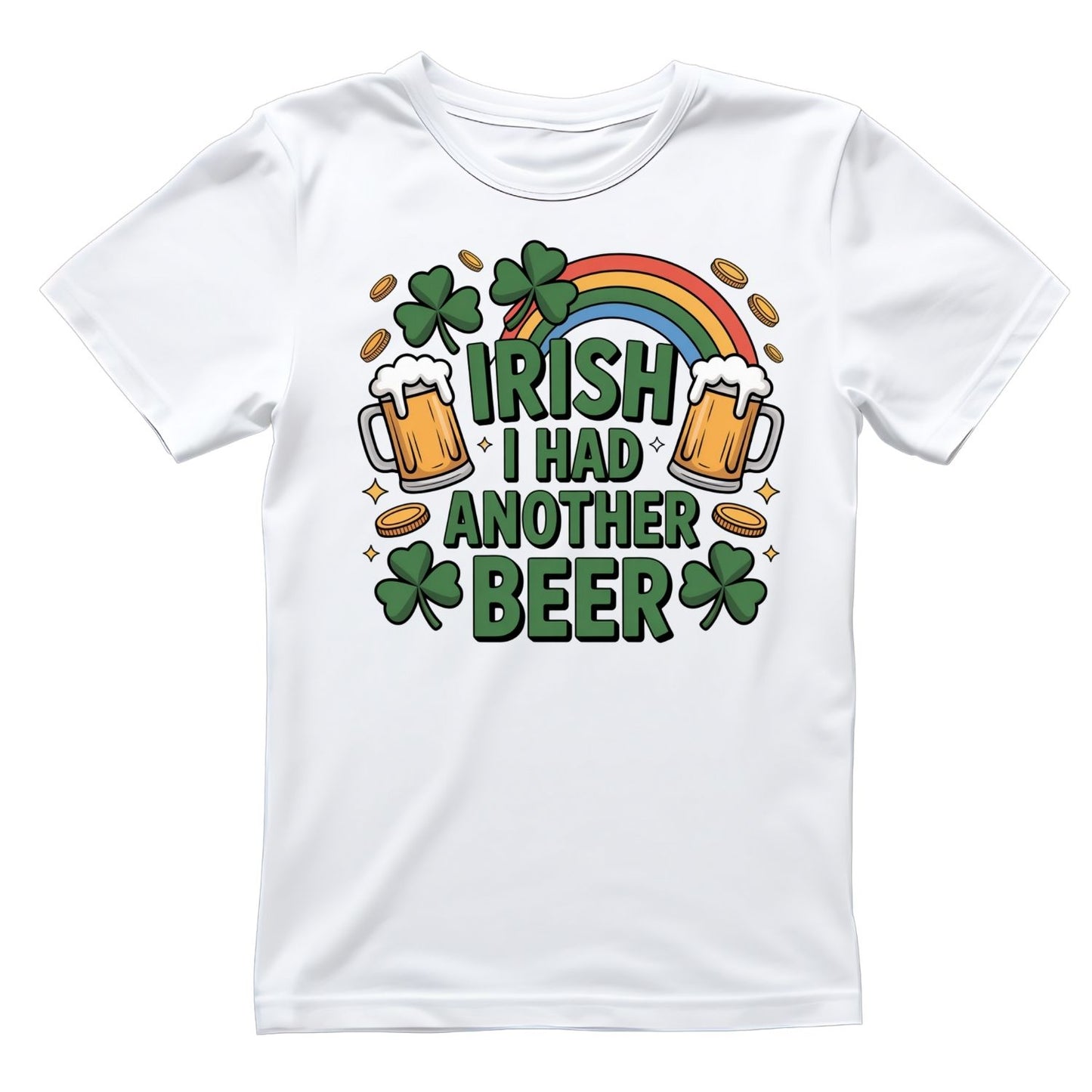 Irish I Had Another Beer T-shirt | St Patrick’s Day T-shirt | Shamrock Rainbow |