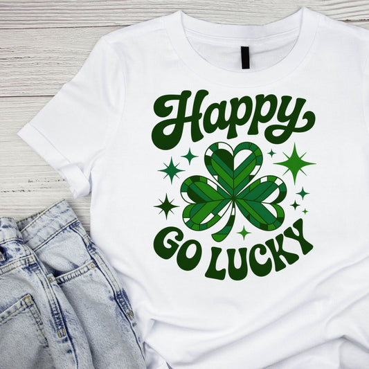 Happy Go Lucky Shamrock T-shirt |  St. Patrick’s Day |