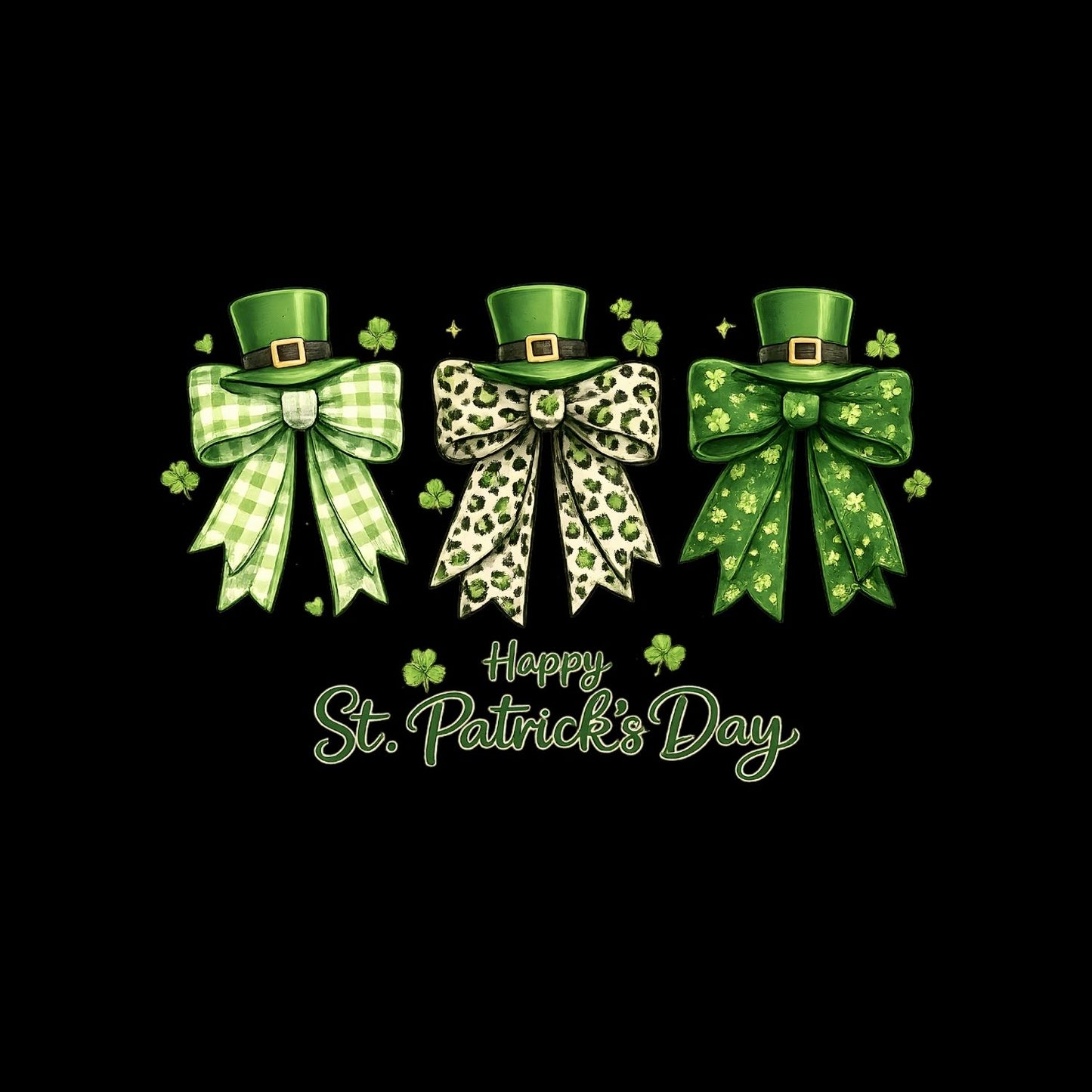 Happy St Patrick’s Day T-shirt | St Patrick’s Day T-shirt | Bows Top Hat
