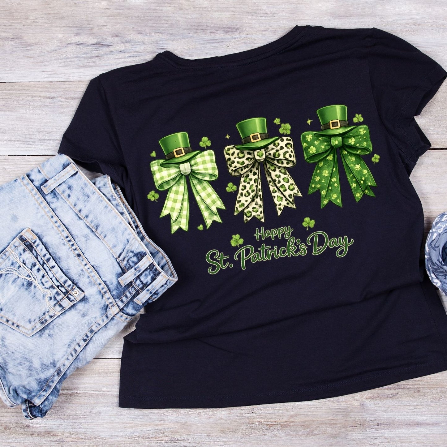Happy St Patrick’s Day T-shirt | St Patrick’s Day T-shirt | Bows Top Hat