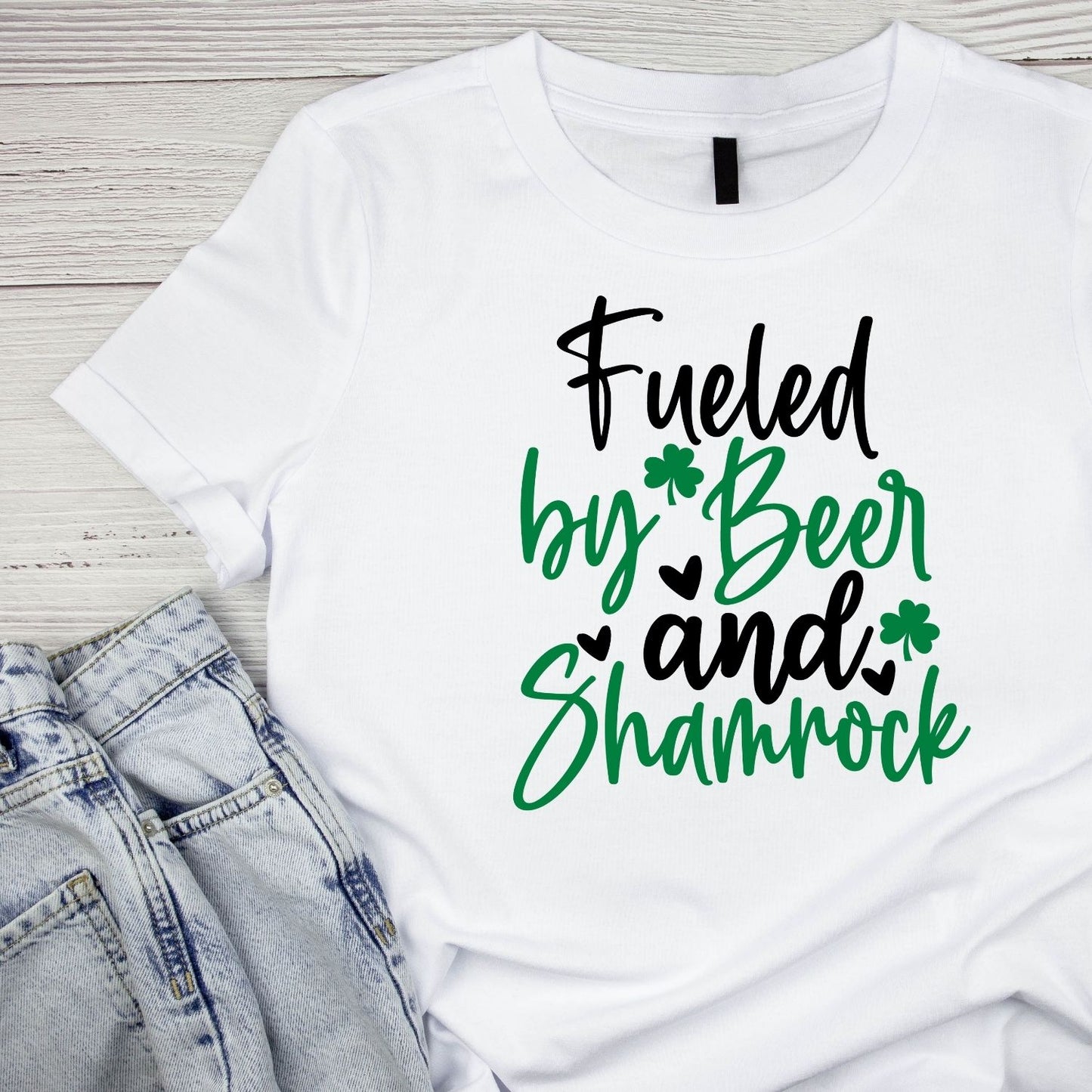 Fueled By Beer And Shamrock T-shirt | St. Patrick’s Day | Sarcasm Funny Joke