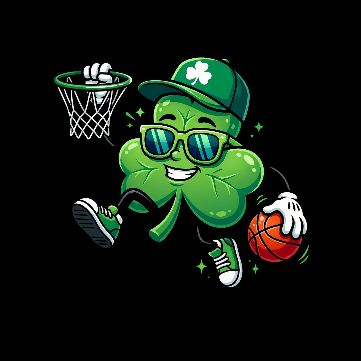 Basketball Dunking Shamrock T-shirt | St Patrick’s Day T-shirt |