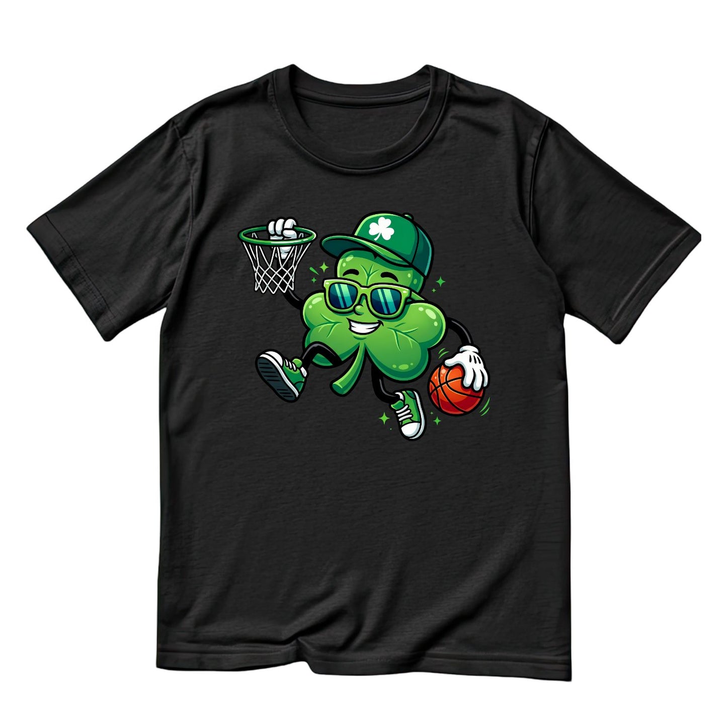 Basketball Dunking Shamrock T-shirt | St Patrick’s Day T-shirt |