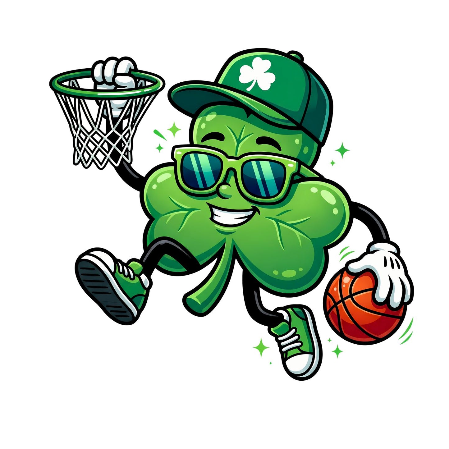 Basketball Dunking Shamrock T-shirt | St Patrick’s Day T-shirt |