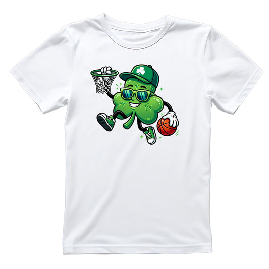 Basketball Dunking Shamrock T-shirt | St Patrick’s Day T-shirt |