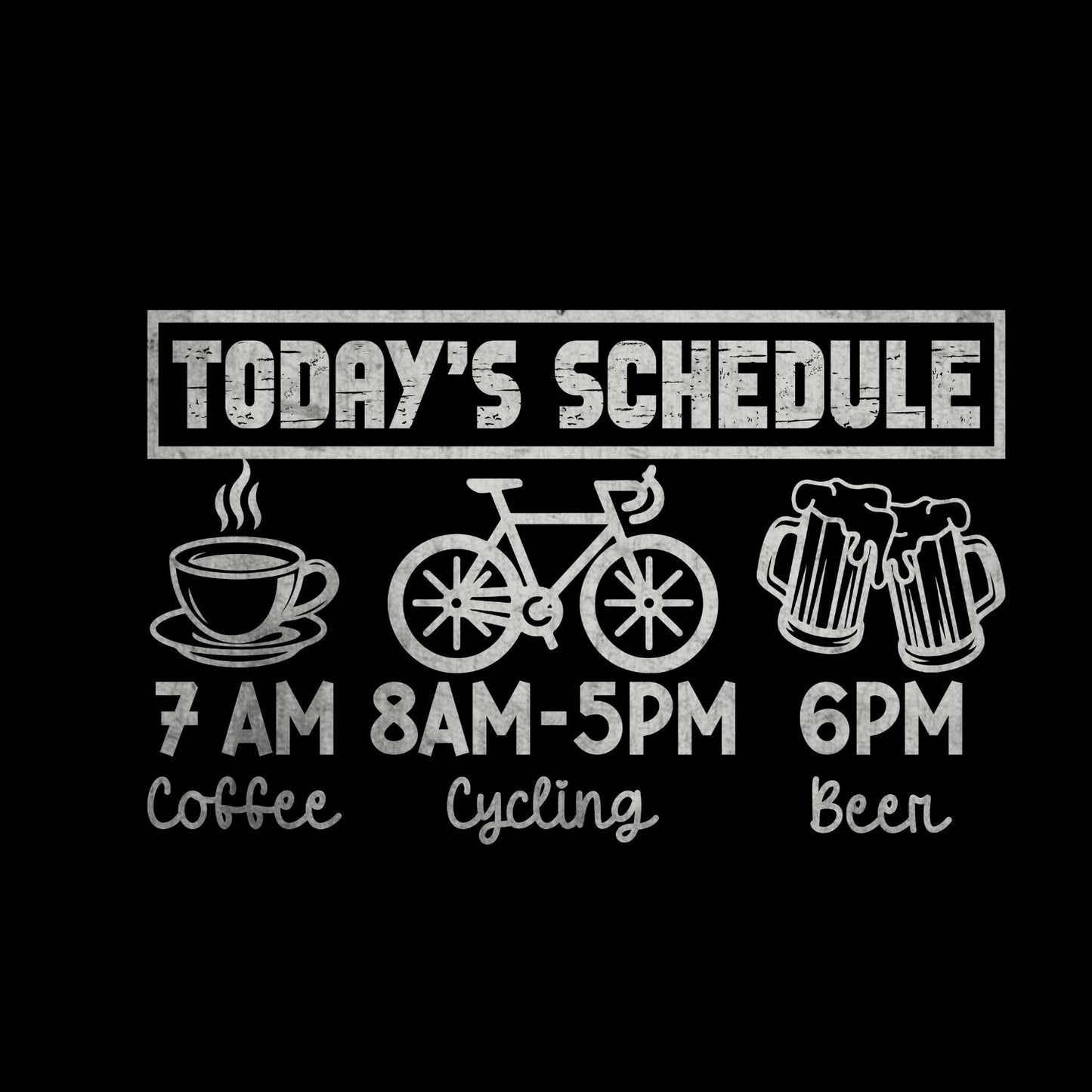 Today’s Schedule Coffee Cycling Beer T-Shirt | Sports Graphic Tee | Hobby Shirt