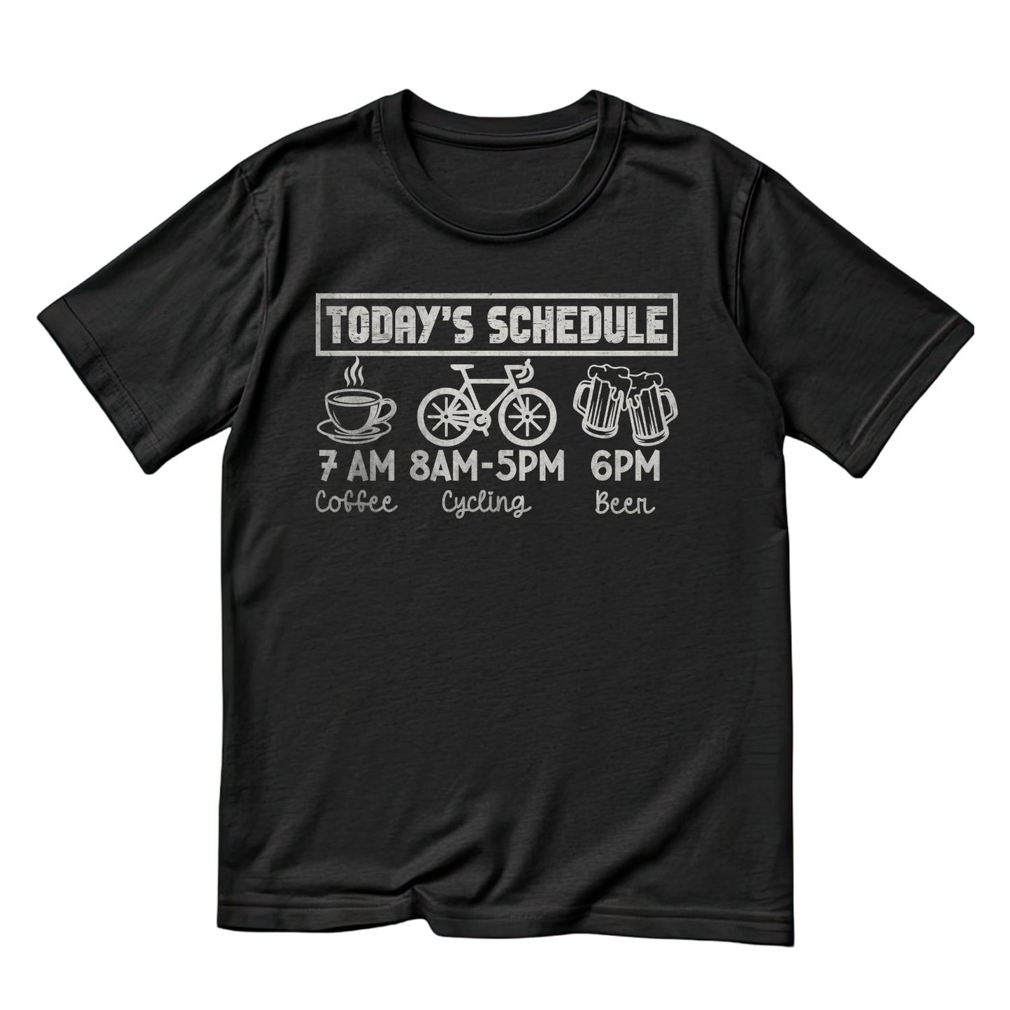 Today’s Schedule Coffee Cycling Beer T-Shirt | Sports Graphic Tee | Hobby Shirt
