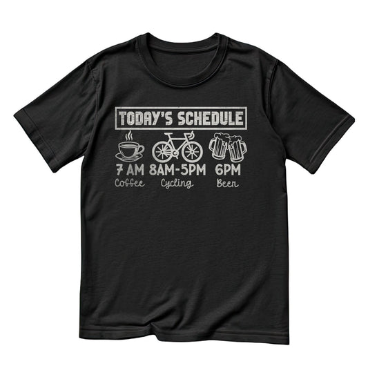 Today’s Schedule Coffee Cycling Beer T-Shirt | Sports Graphic Tee | Hobby Shirt