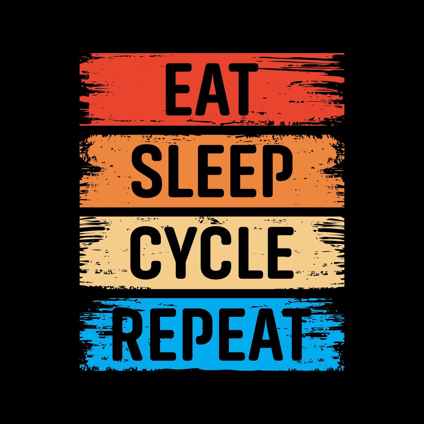 Eat Sleep Cycle Repeat T-Shirt | Cycling Graphic Tee | Bicycle Shirt