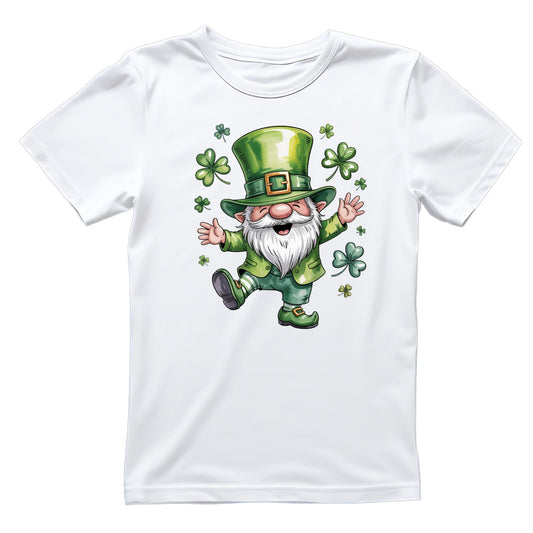 Happy Bearded Leprechaun T-shirt | St Patrick’s Day T-shirt | Shamrock Dancing Top Hat
