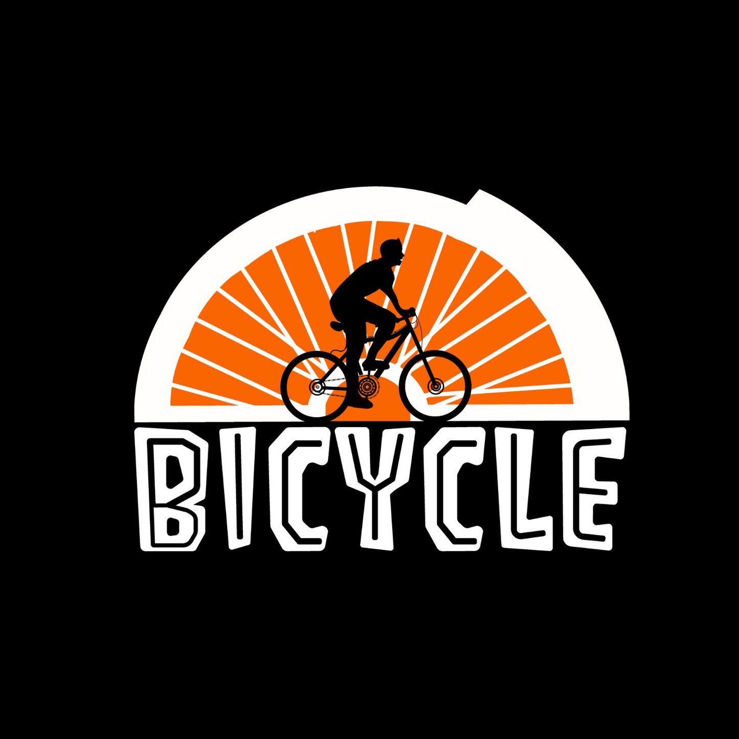 Bicycle Orange Sunset T-Shirt | Sports Graphic Tee | Bicycle Shirt