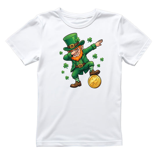 Leprechaun Dabbing On Gold Coin T-shirt | St Patrick’s Day T-shirt | Shamrock