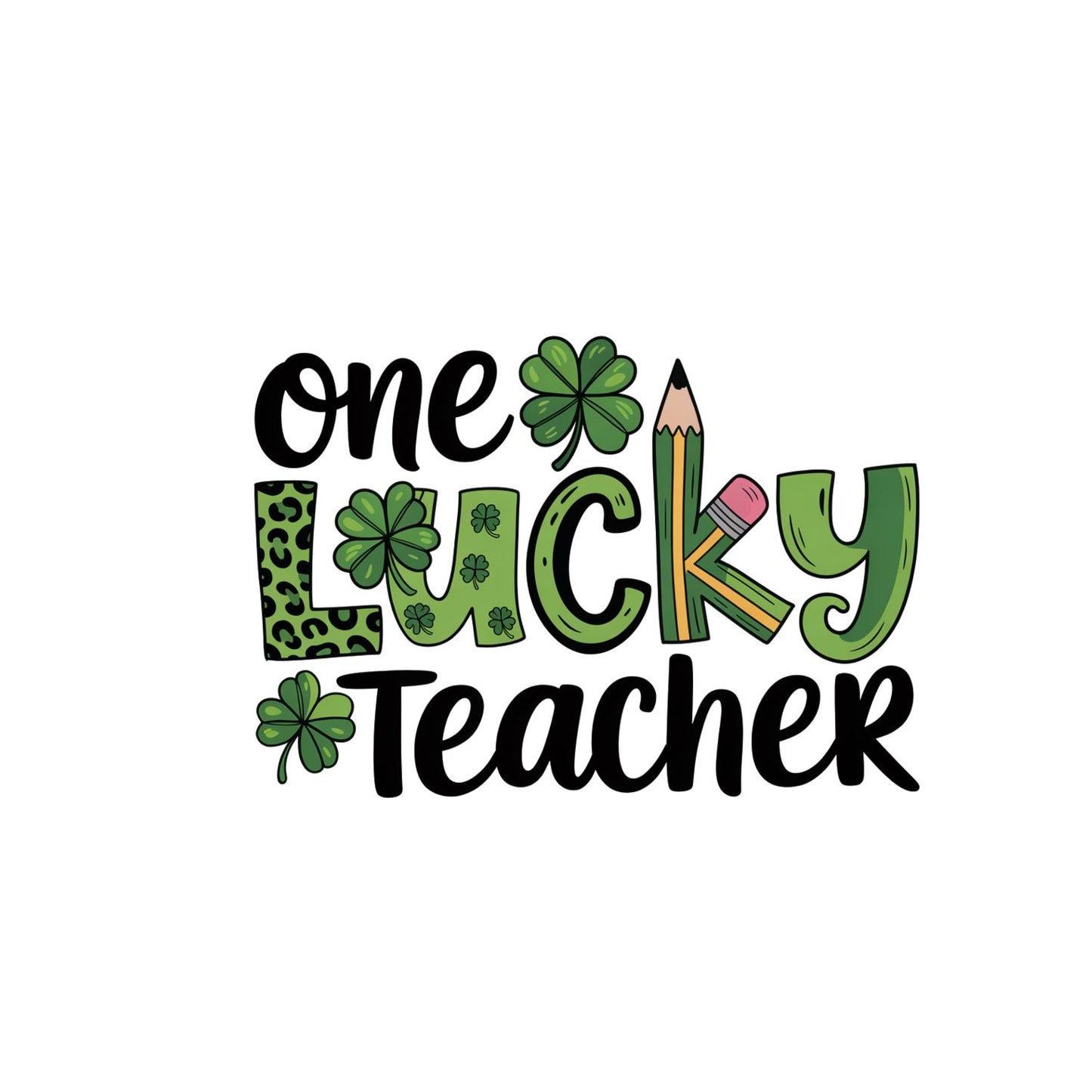 One Lucky Teacher Pencil Shamrock T-shirt | St. Patrick’s Day |