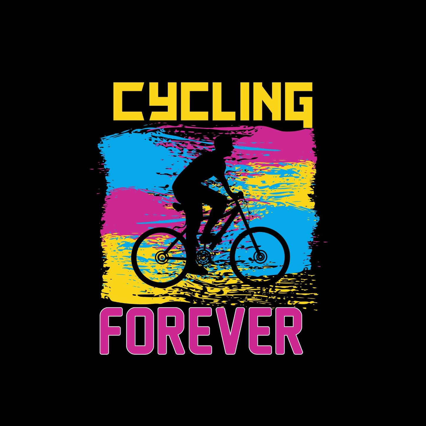 Cycling Forever T-Shirt | Cycling Graphic Tee | Bicycle Shirt