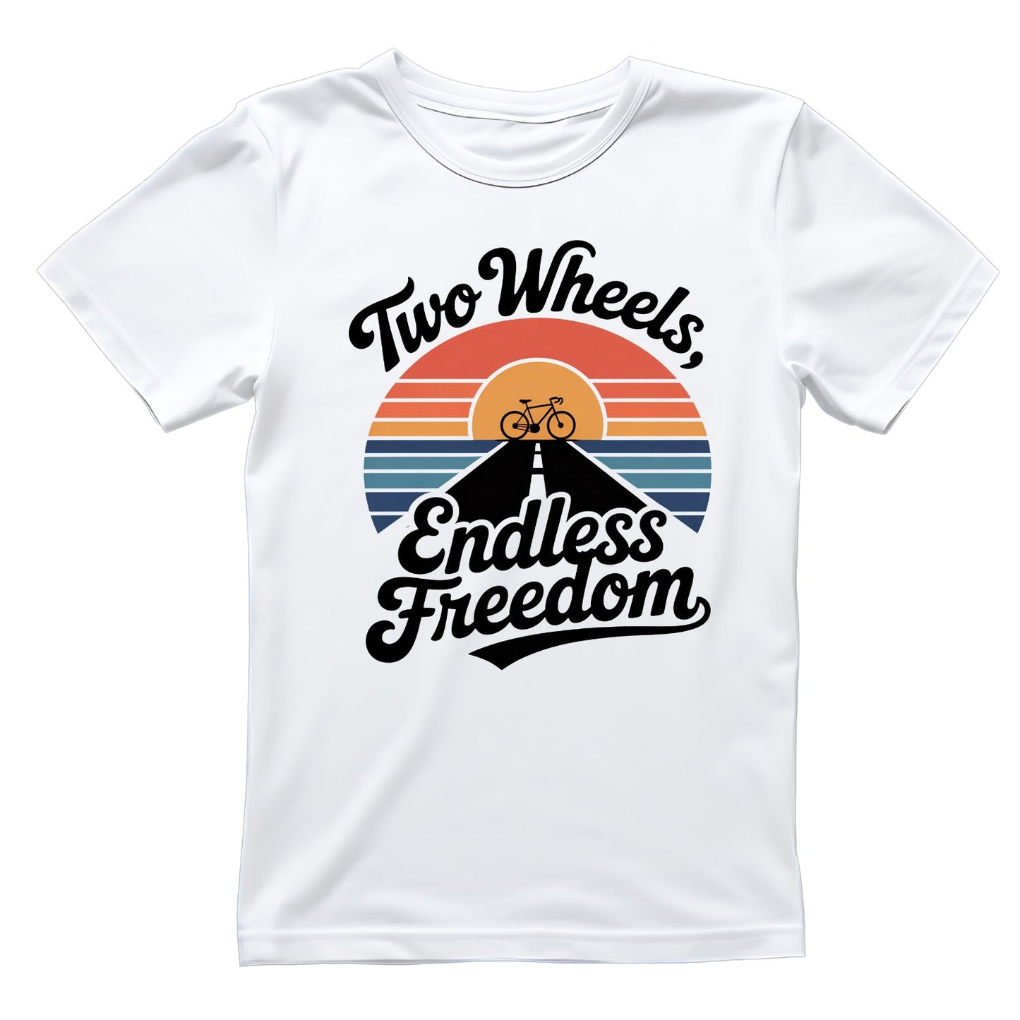 Two Wheels Endless Freedom T-Shirt | Cycling Graphic Tee | Bicycle Shirt