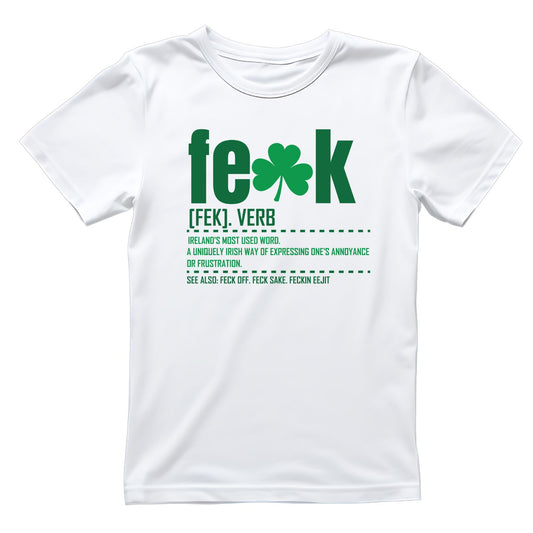 Feck Verb Word T-shirt | St Patrick’s Day T-shirt | Shamrock |