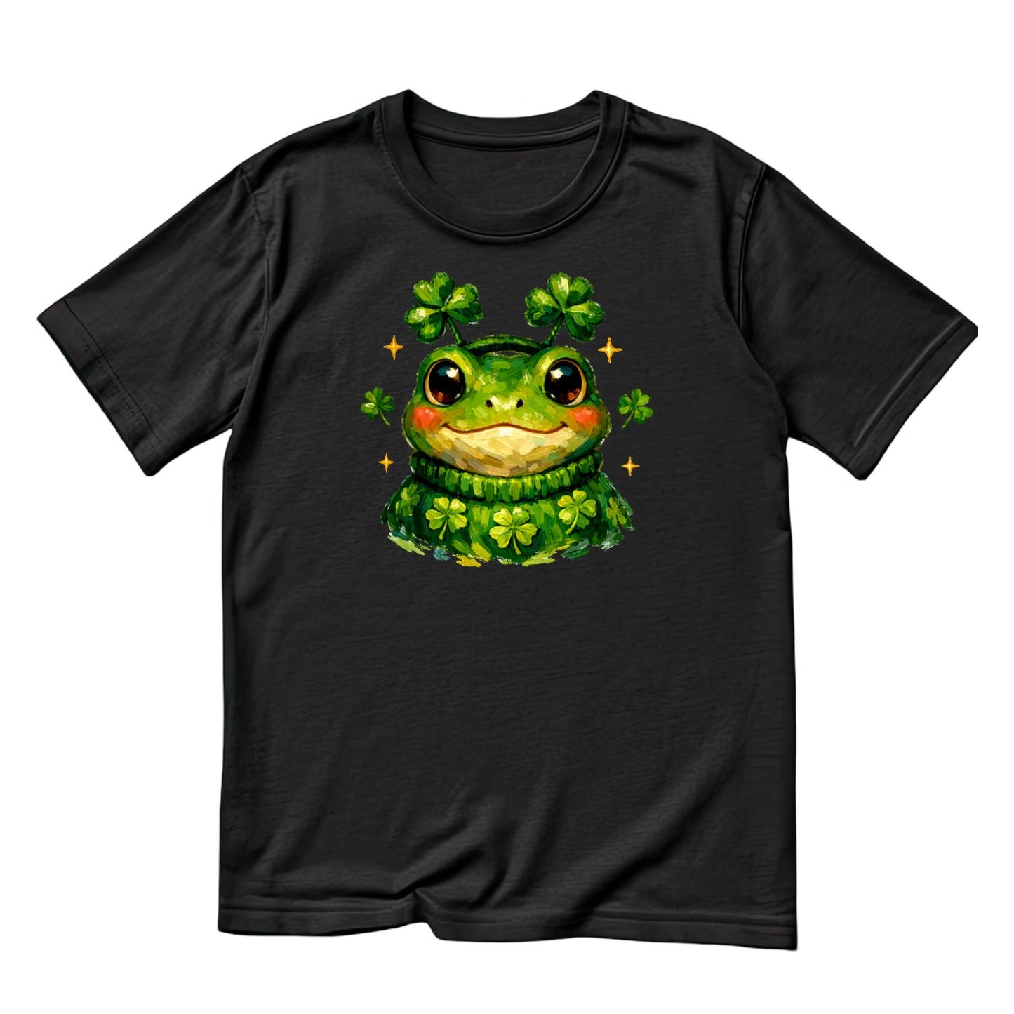Watercolour Frog St. Patrick’s Day Wearing Headband T-shirt | St Patrick’s Day T-shirt | Shamrock