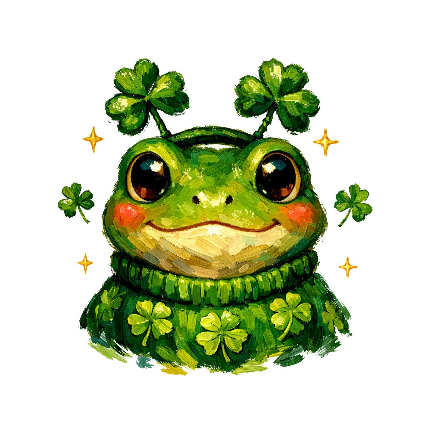 Watercolour Frog St. Patrick’s Day Wearing Headband T-shirt | St Patrick’s Day T-shirt | Shamrock