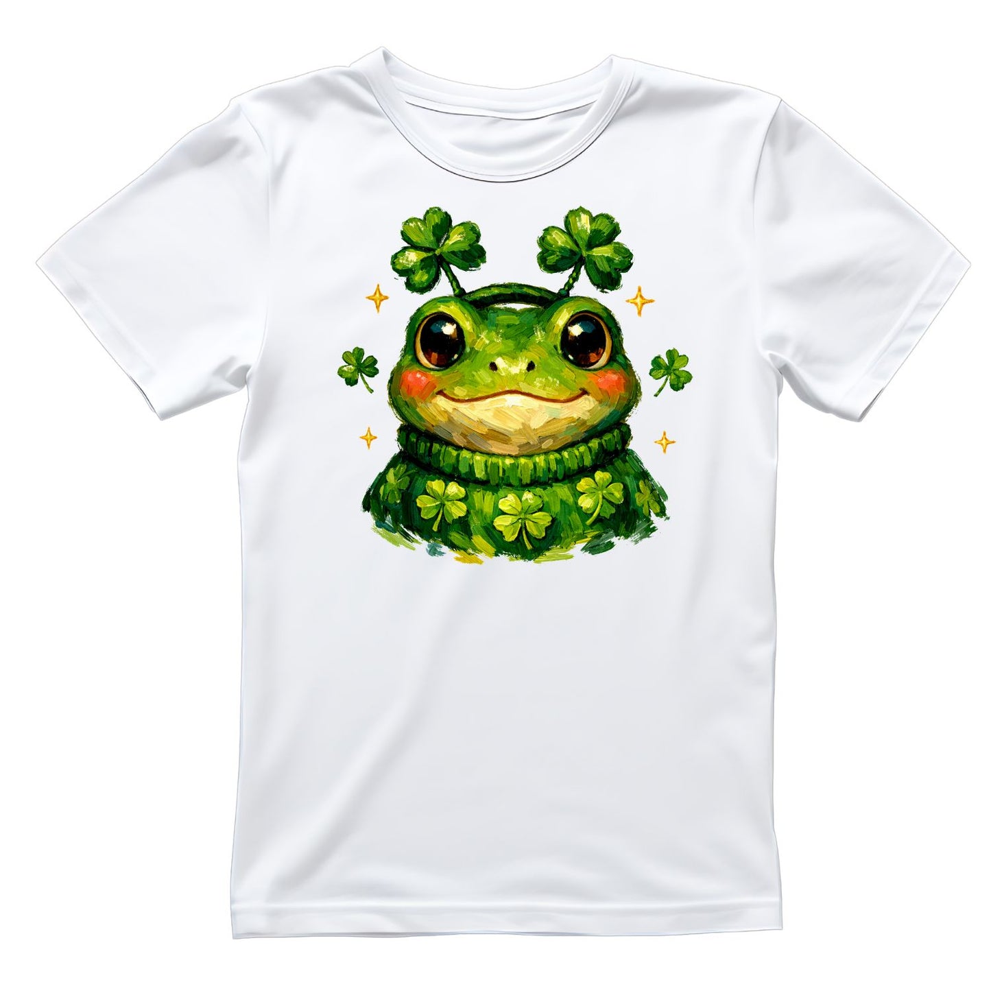 Watercolour Frog St. Patrick’s Day Wearing Headband T-shirt | St Patrick’s Day T-shirt | Shamrock