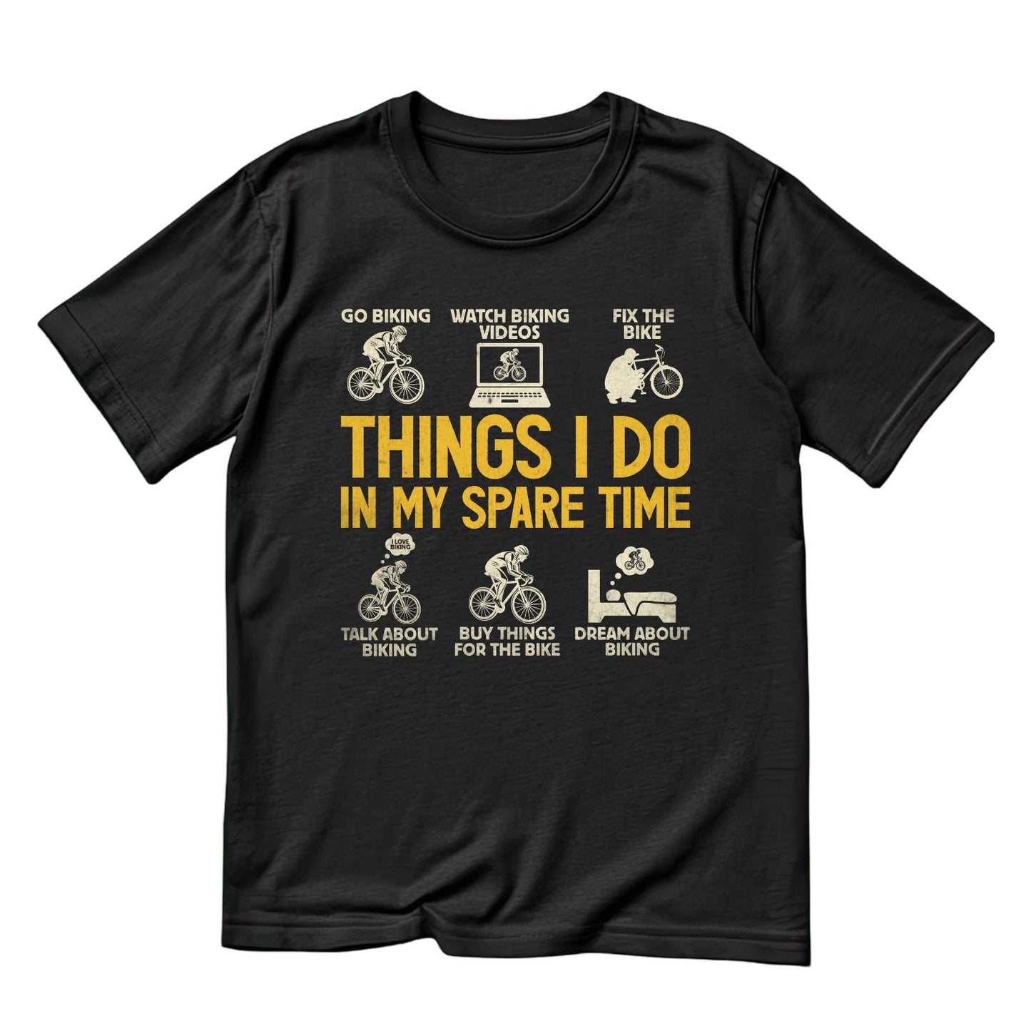 Things I Do In My Spare Time T-Shirt | Bicycle Graphic Tee | Cycle Shirt