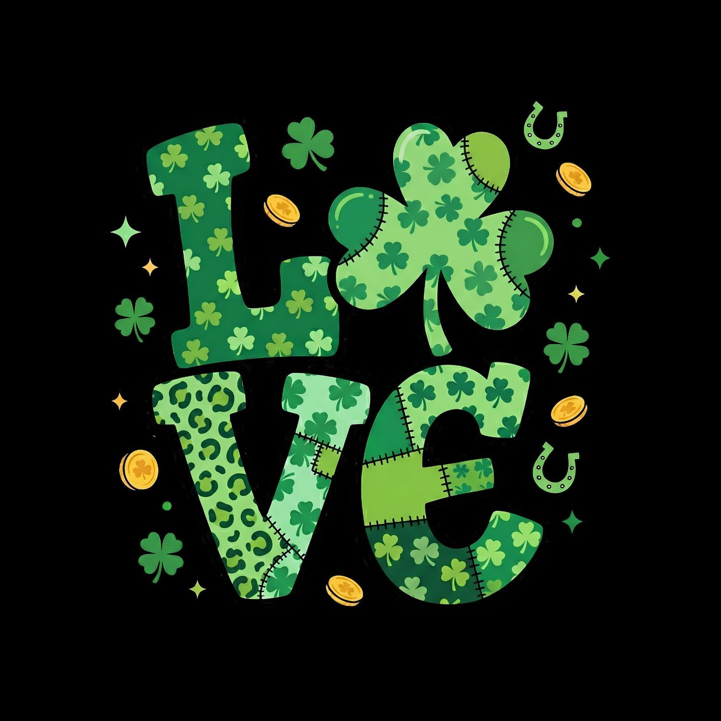 Quilted Love T-shirt | St Patrick’s Day T-shirt | Shamrock