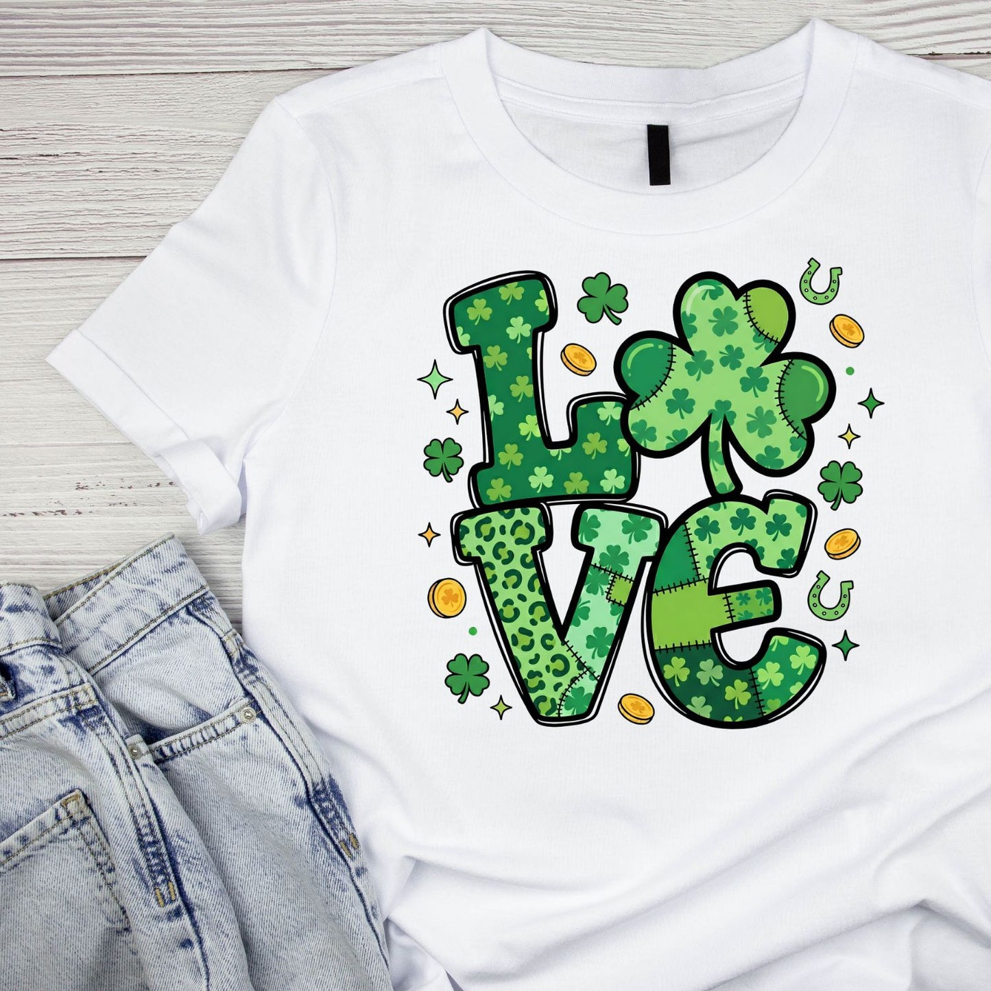 Quilted Love T-shirt | St Patrick’s Day T-shirt | Shamrock