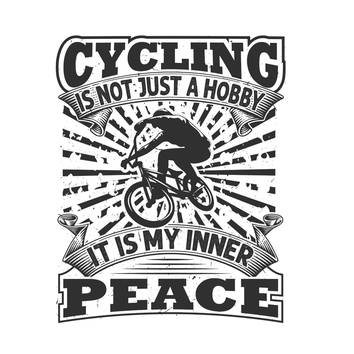 Cycling Is Not Just A Hobby It Is My Inner Peace T-Shirt | Cycling Graphic Tee | Bicycle Shirt