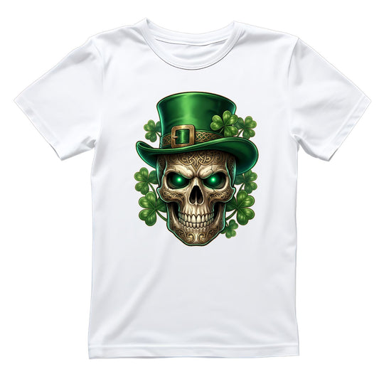 Skull St. Patrick’s Day Top Hat T-shirt | St Patrick’s Day T-shirt | Shamrock
