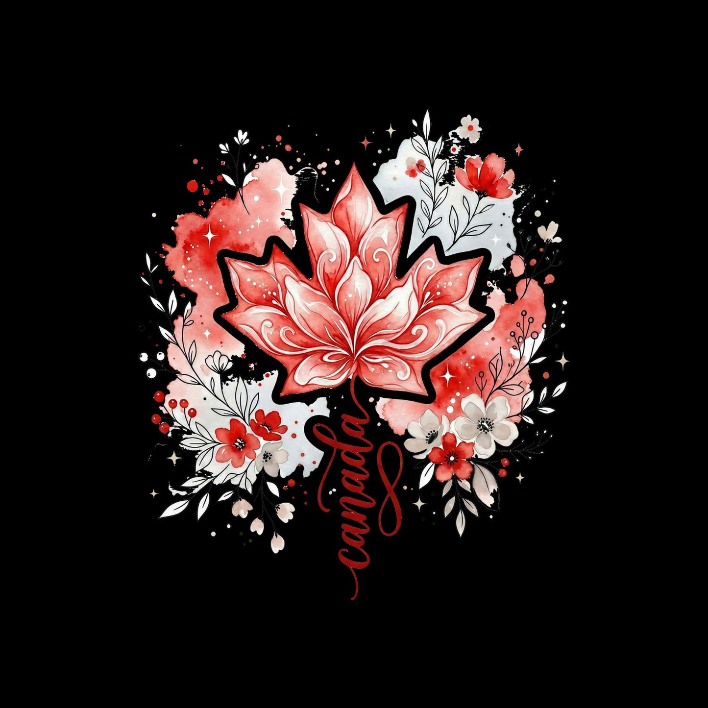Pretty Canada Maple Leaf T-Shirt | July 1st Graphic Tee | Shirt
