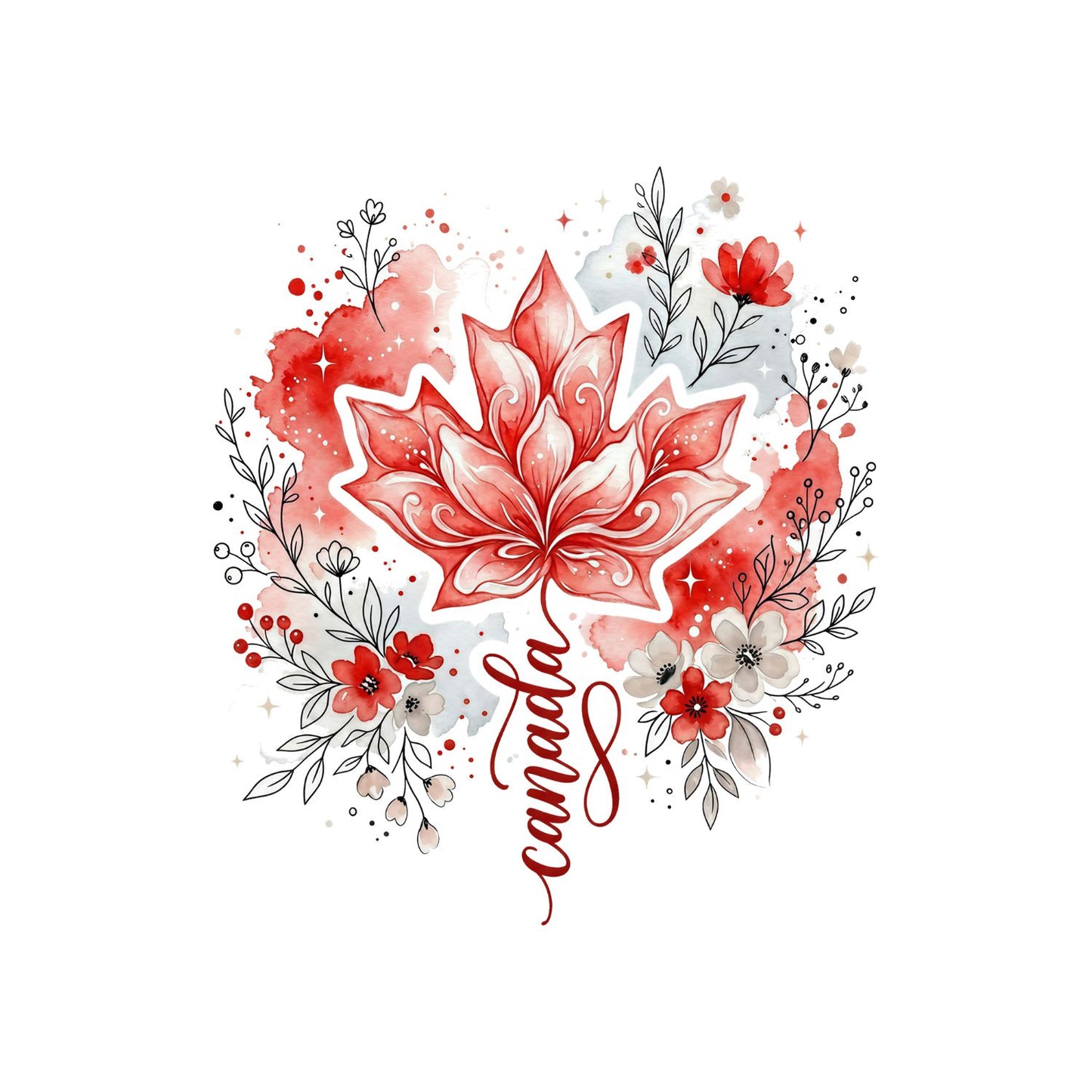 Pretty Canada Maple Leaf T-Shirt | July 1st Graphic Tee | Shirt